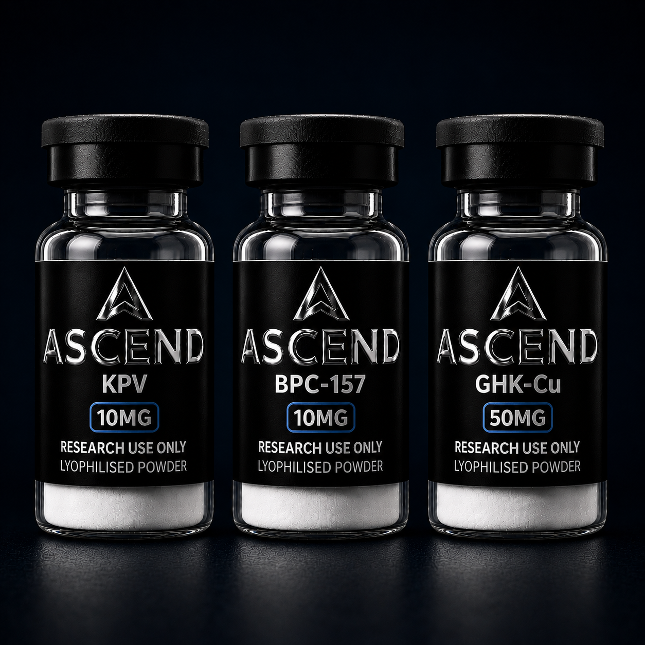 Ascend KPV 10mg + BPC-157 10mg + GHK-Cu 50mg Research Set