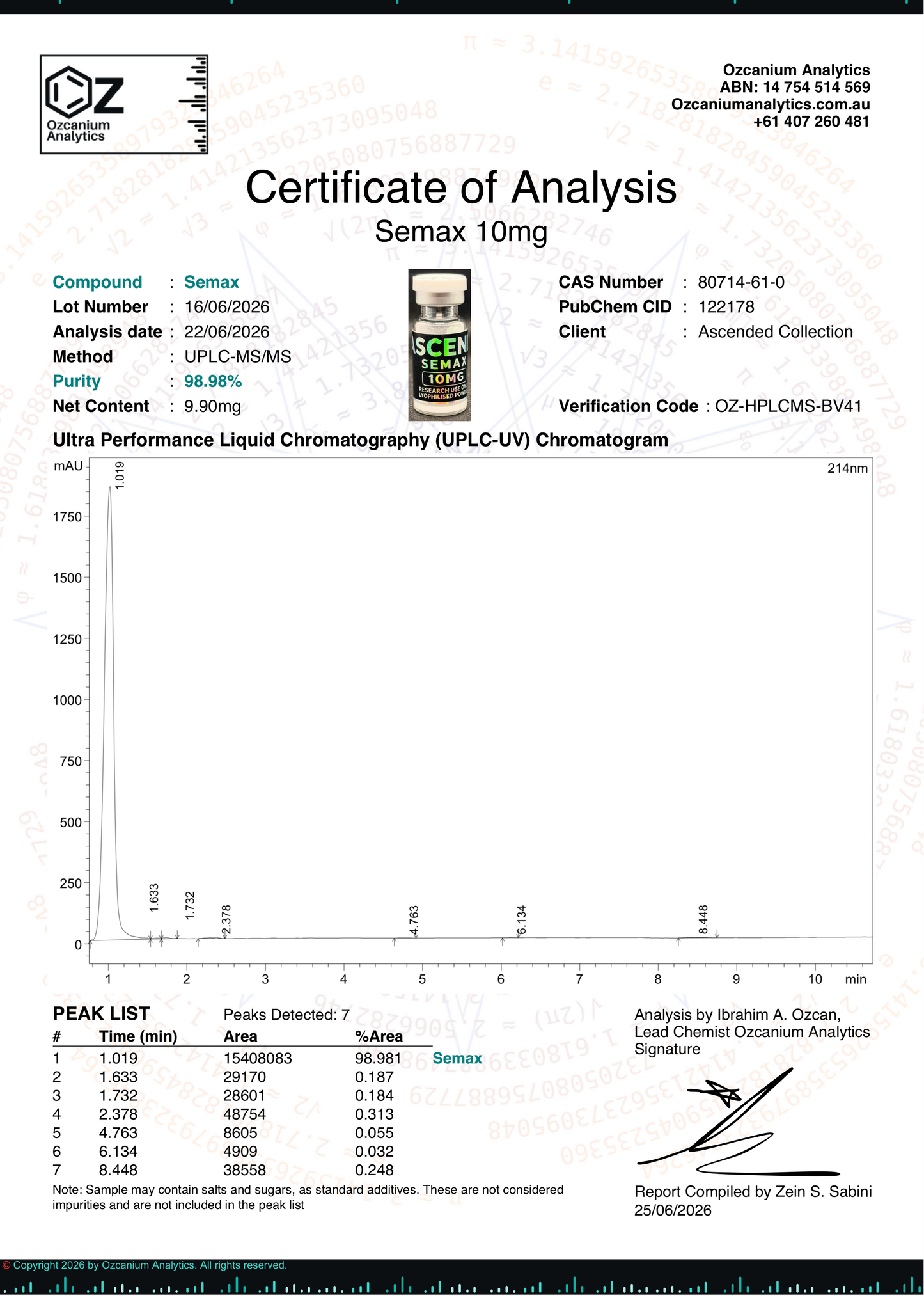 Semax 10mg