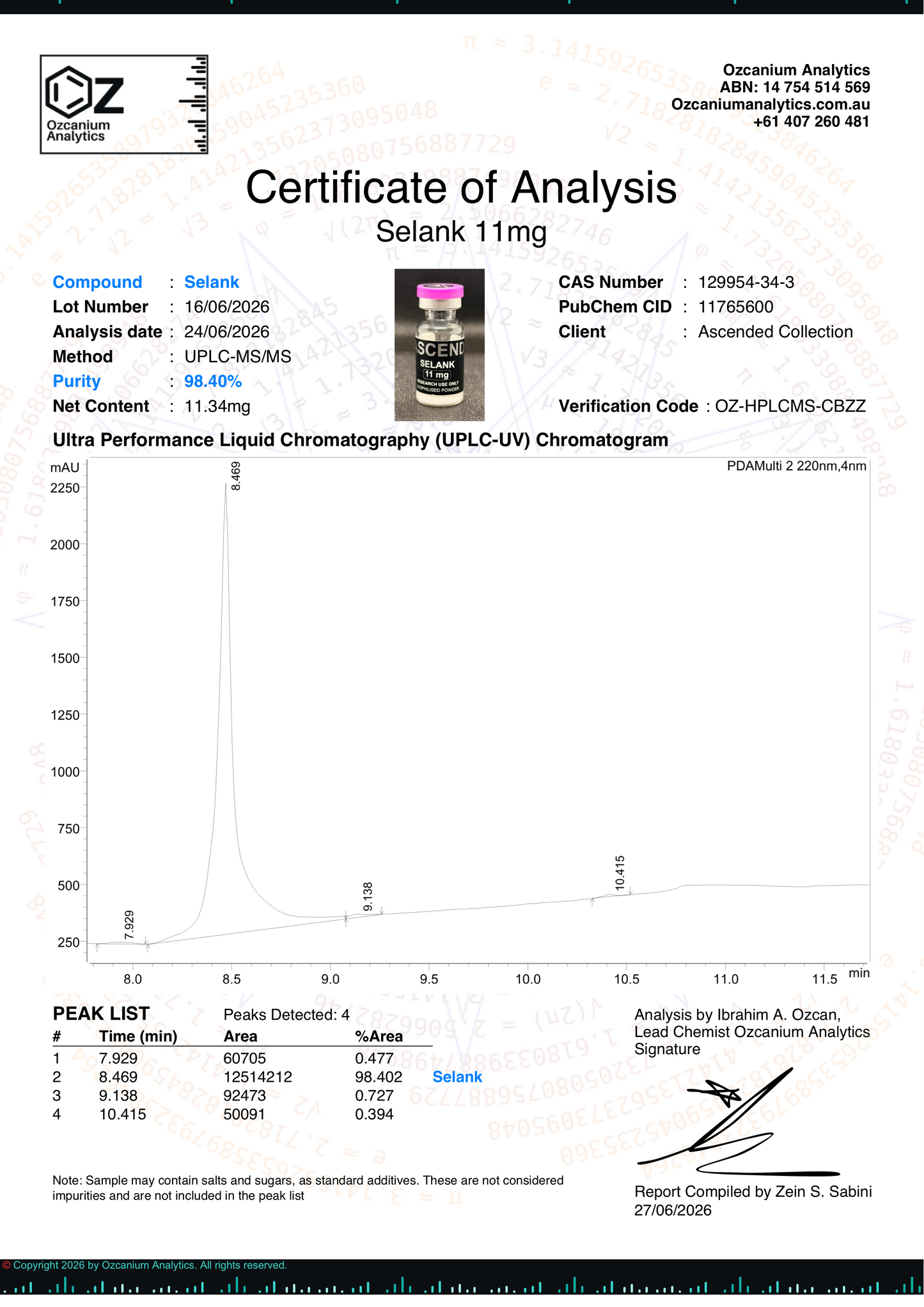 Selank 10mg